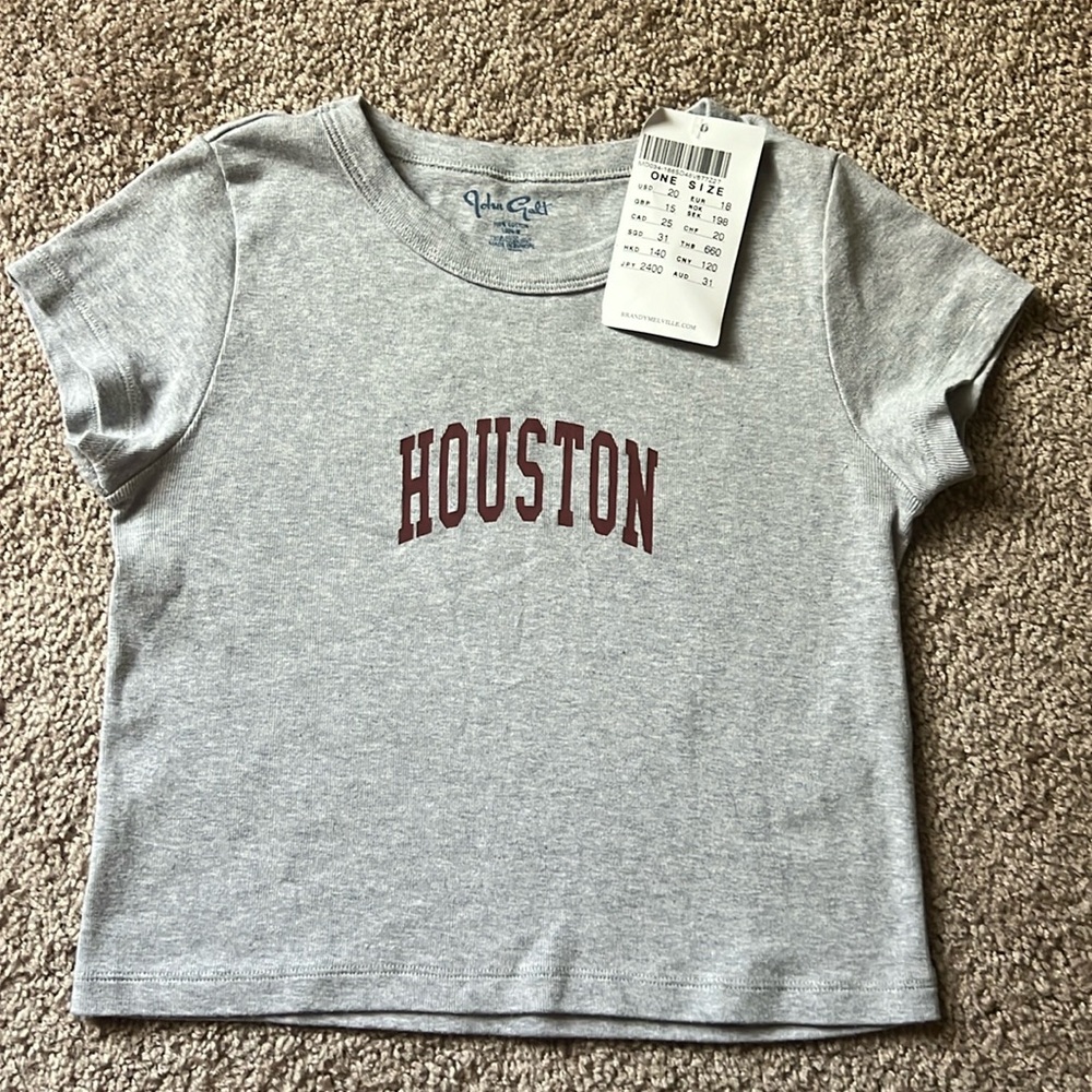 Brandy Melville Women's T-shirt HOUSTON Logo.